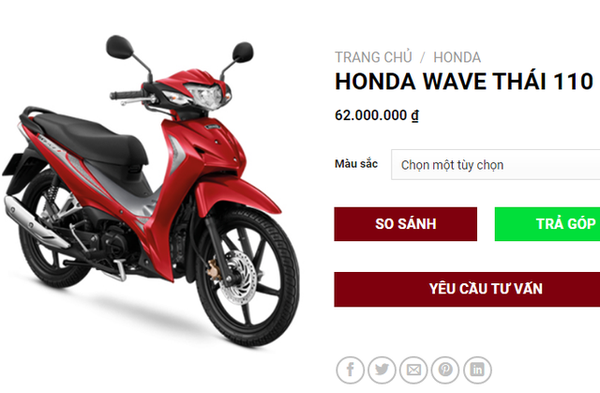 Có nên mua Honda Wave Thái giá 80 triệu gấp bốn lần bản tại Việt Nam?
