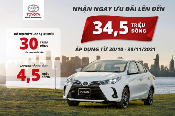 Toyota Việt Nam tung ưu đãi lên đến 34,5 triệu đồng đến hết tháng 11/2021