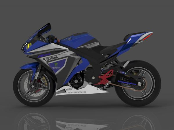 Những hình ảnh 3D về diện mạo của Yamaha R3 2022