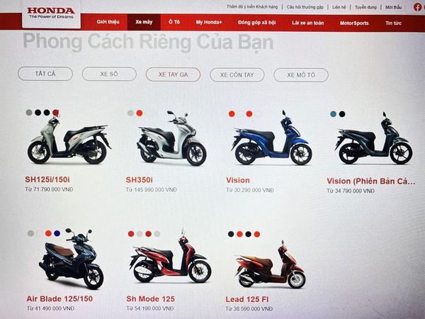 Xe tay ga Honda PCX bất ngờ "bốc hơi" khỏi website Honda Việt Nam