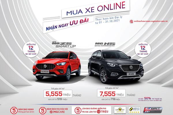 MG Việt Nam tung ưu đãi cho khách mua xe Online trong tháng 10
